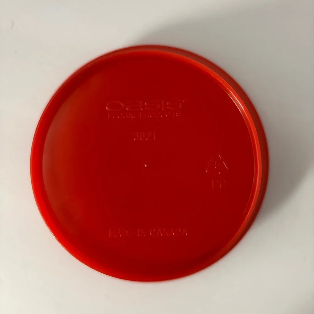 Oasis Floral Products Red Floral Bowls Set of 4 Plastic Flower Arranging 3821